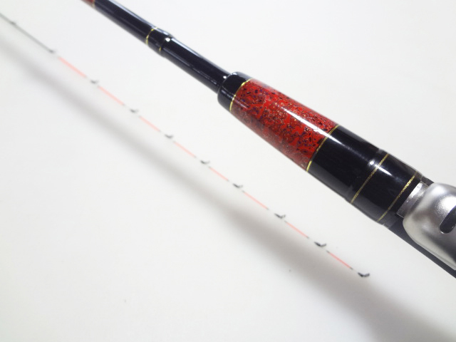 和竿 黒鯛釣り 筏竿1 5ｍレッド研ぎだし手作り品 送料無料 商品番号51