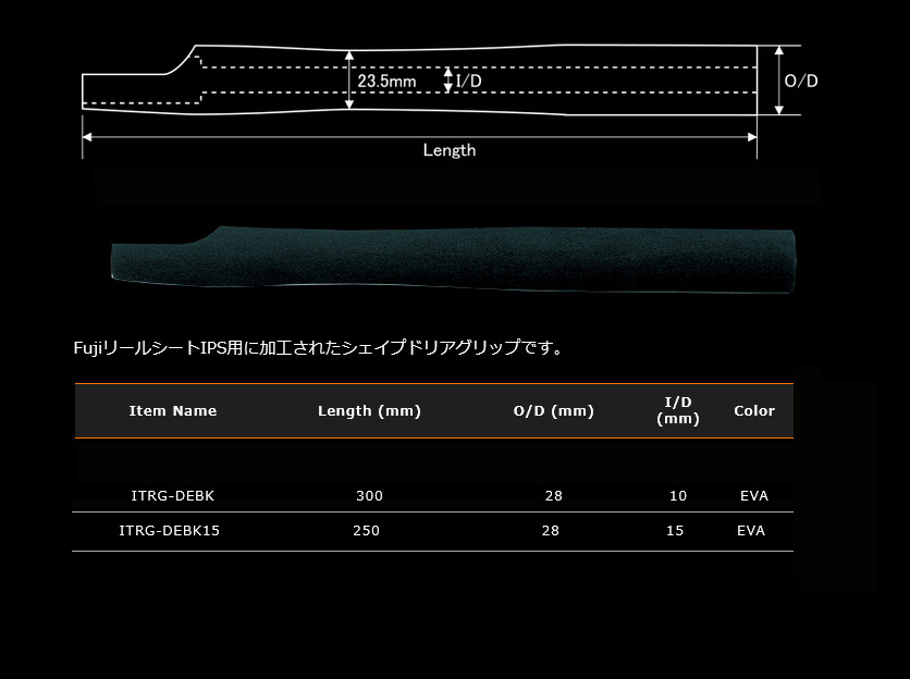 ジャストエース/EVAシェイプドリアグリップIPS16用ITRG-DEBK