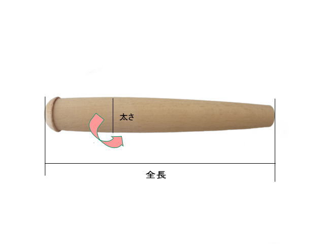 へら竿製作用グリップ木製